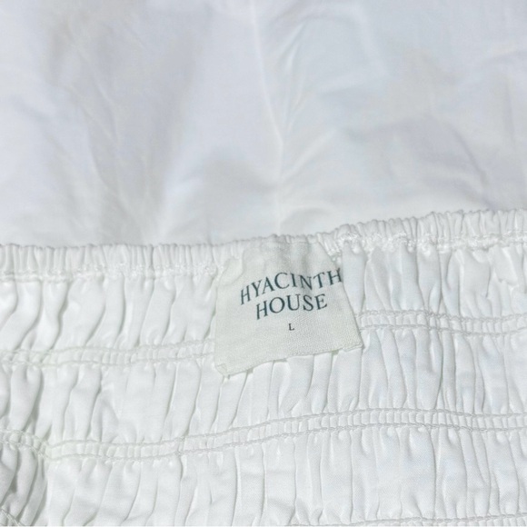 Tuckernuck Caterina Mini Dress L NWT White Cotton Smocked Puff Sleeve Boho - Picture 6 of 10